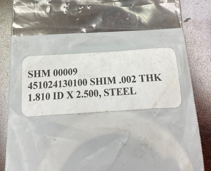 SHIM .002 THK 1.810 ID X 2.500, STEEL