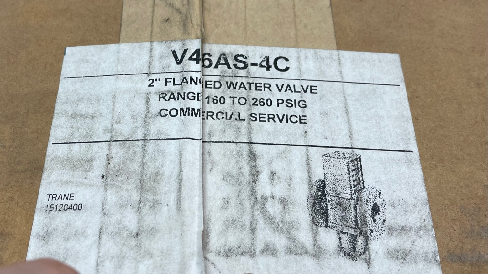 2" FLANGED COMMERCIAL SERVICE WATER VALVE, 