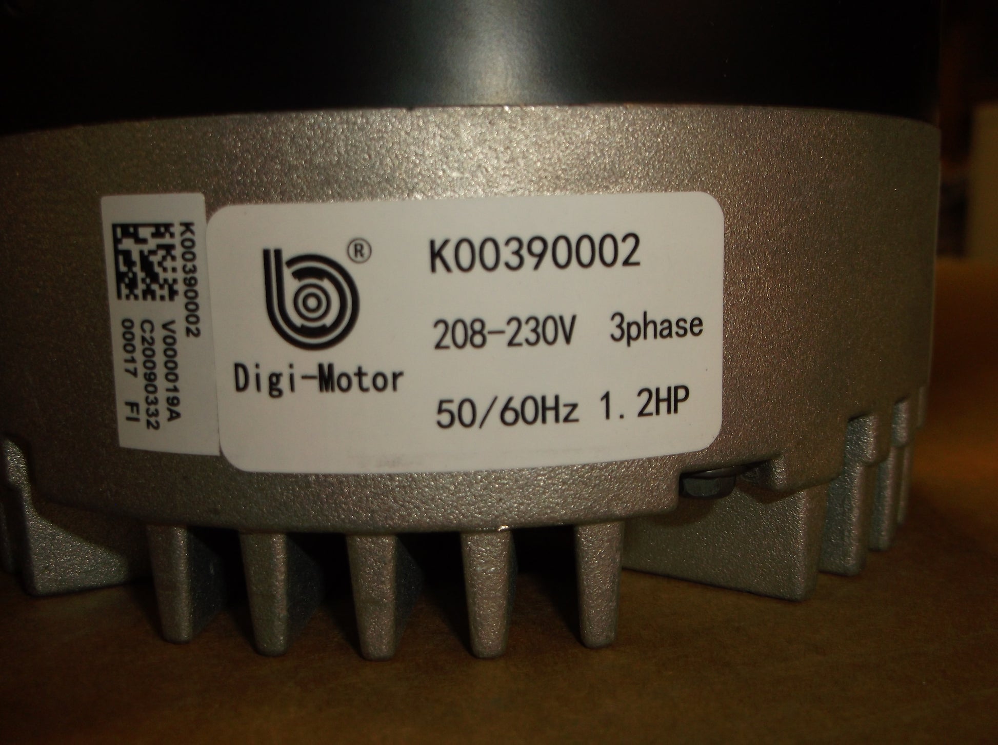 1.2HP ECM Programmed Blower Motor 208-230/50-60/3  RPM:1300/Variable Speed