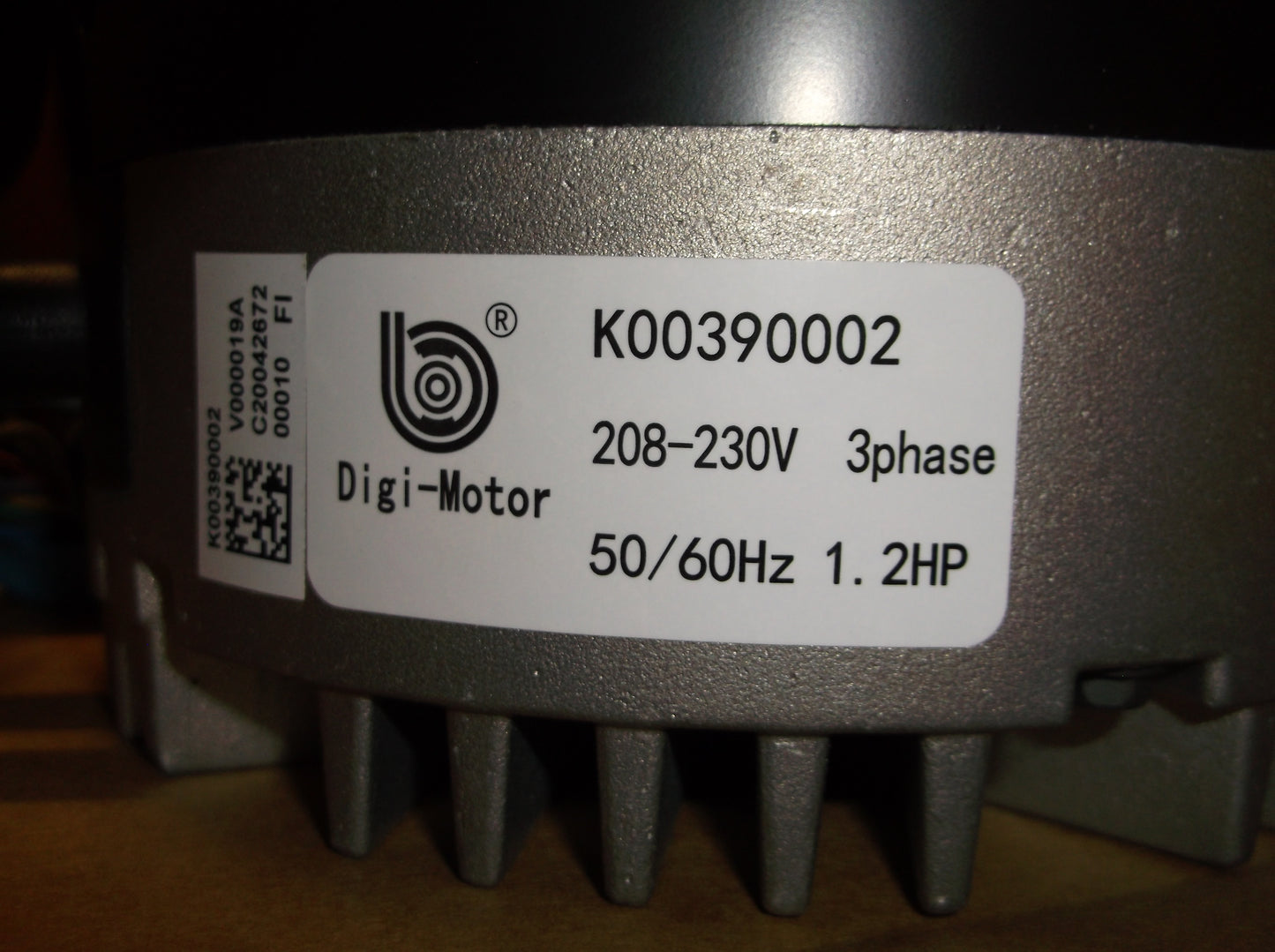 1.2HP ECM Programmed Blower Motor 208-230/50-60/3  RPM:1300/Variable Speed