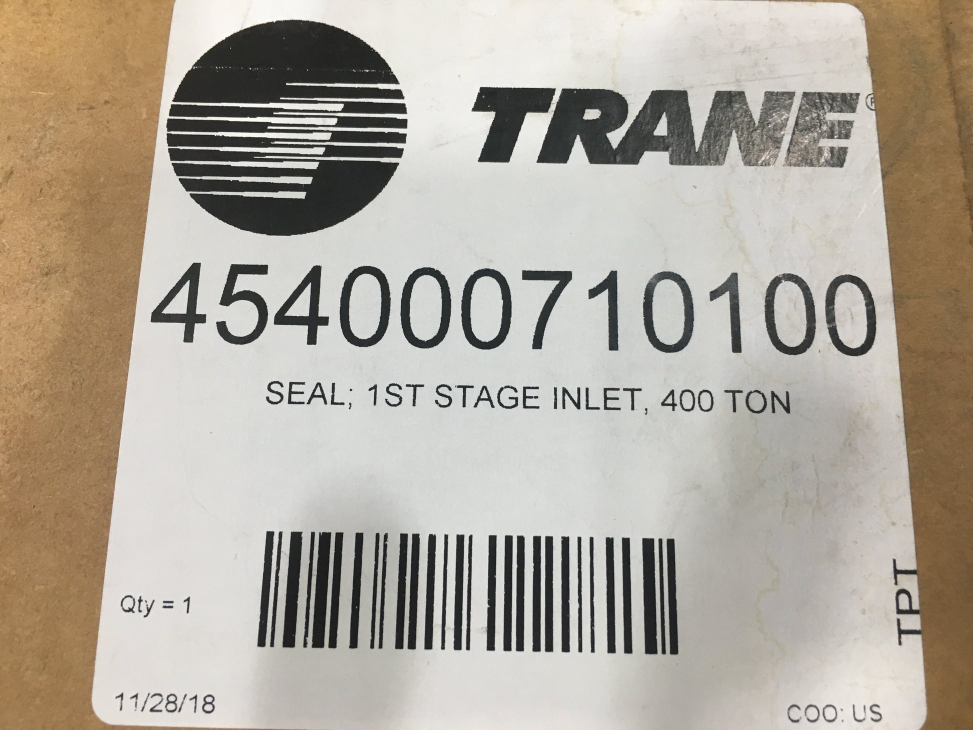 1ST STAGE INLET SEAL 400 TON