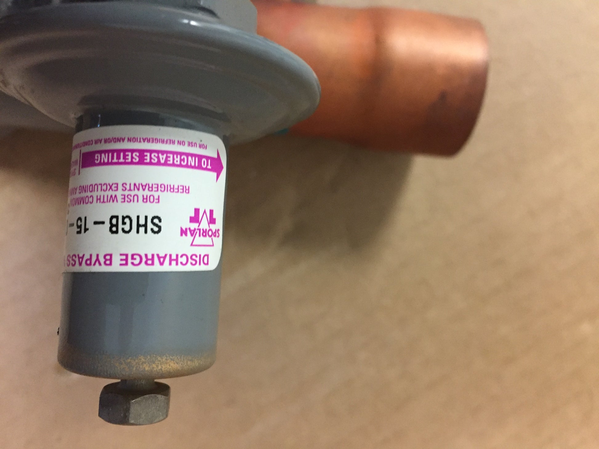 DISCHARGE BYPASS VALVE MULTI-REFRIGERANT(NO AMMONIA)