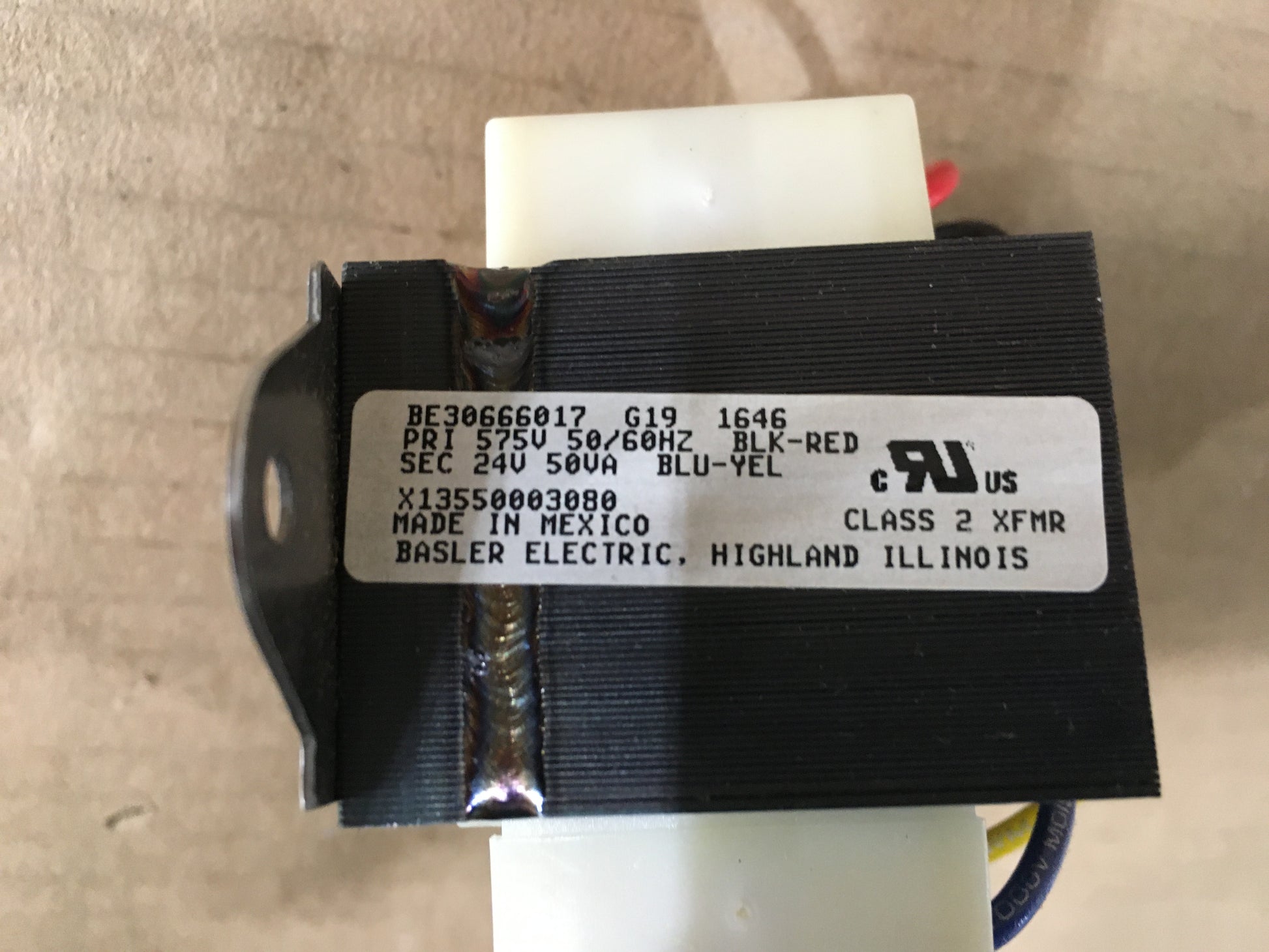 50 VA 575 VOLT TRANSFORMER