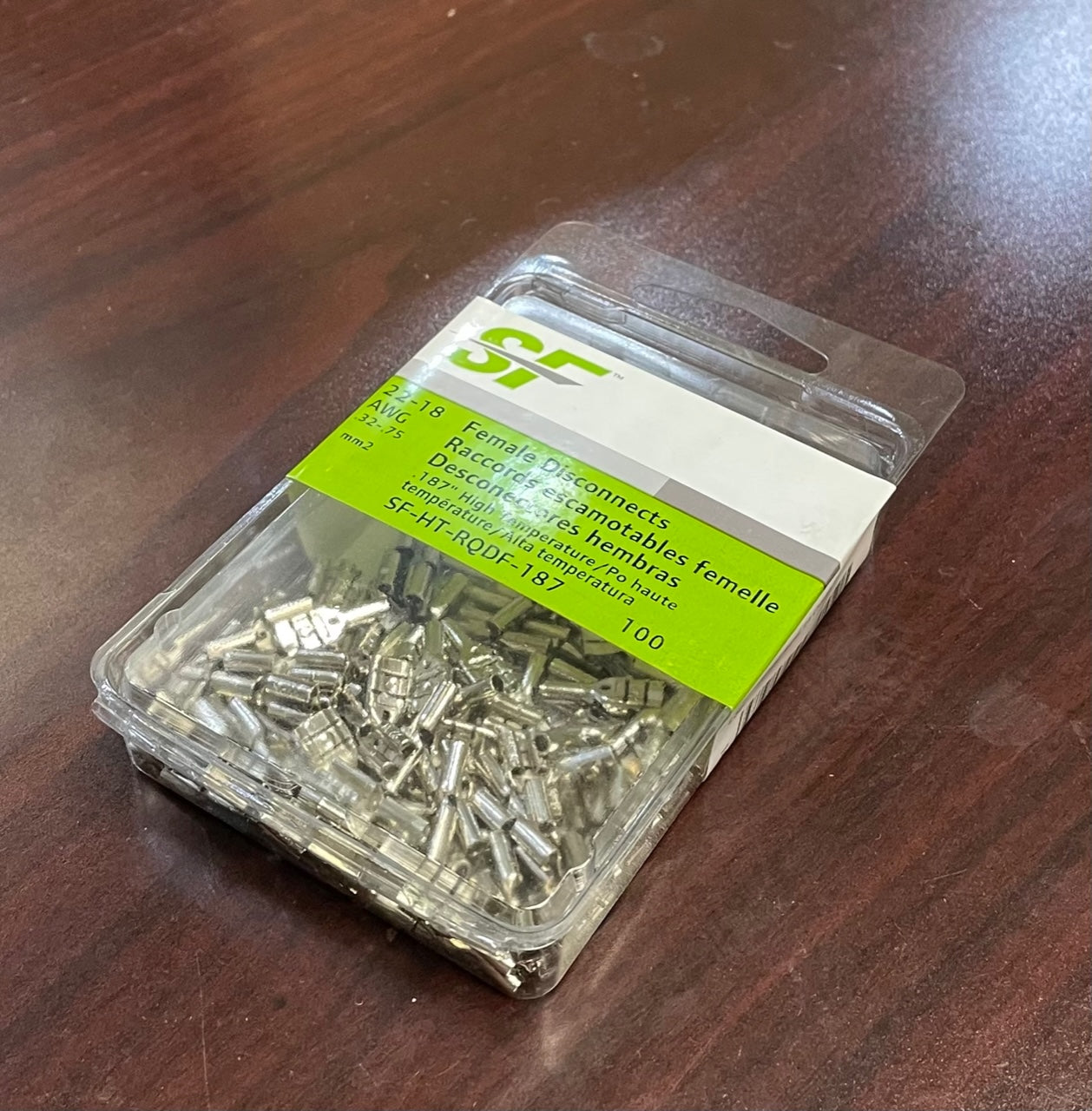 22-18 AWG FEMALE TERMINAL DISCONNECTS, (PACK OF 100)