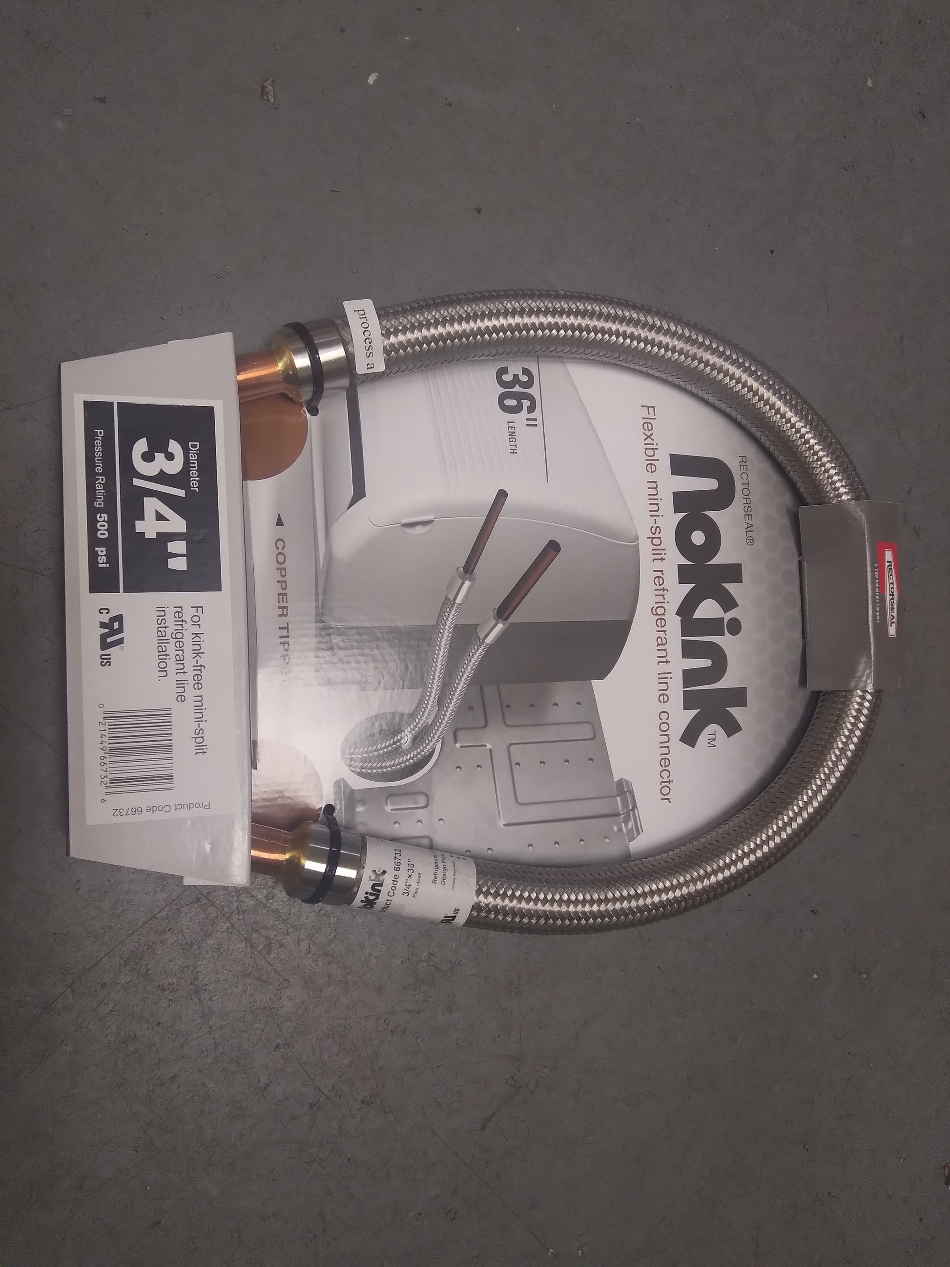 3/4" X 36" FLEXIBLE "KINK-FREE" MINI-SPLIT REFRIGERANT LINE