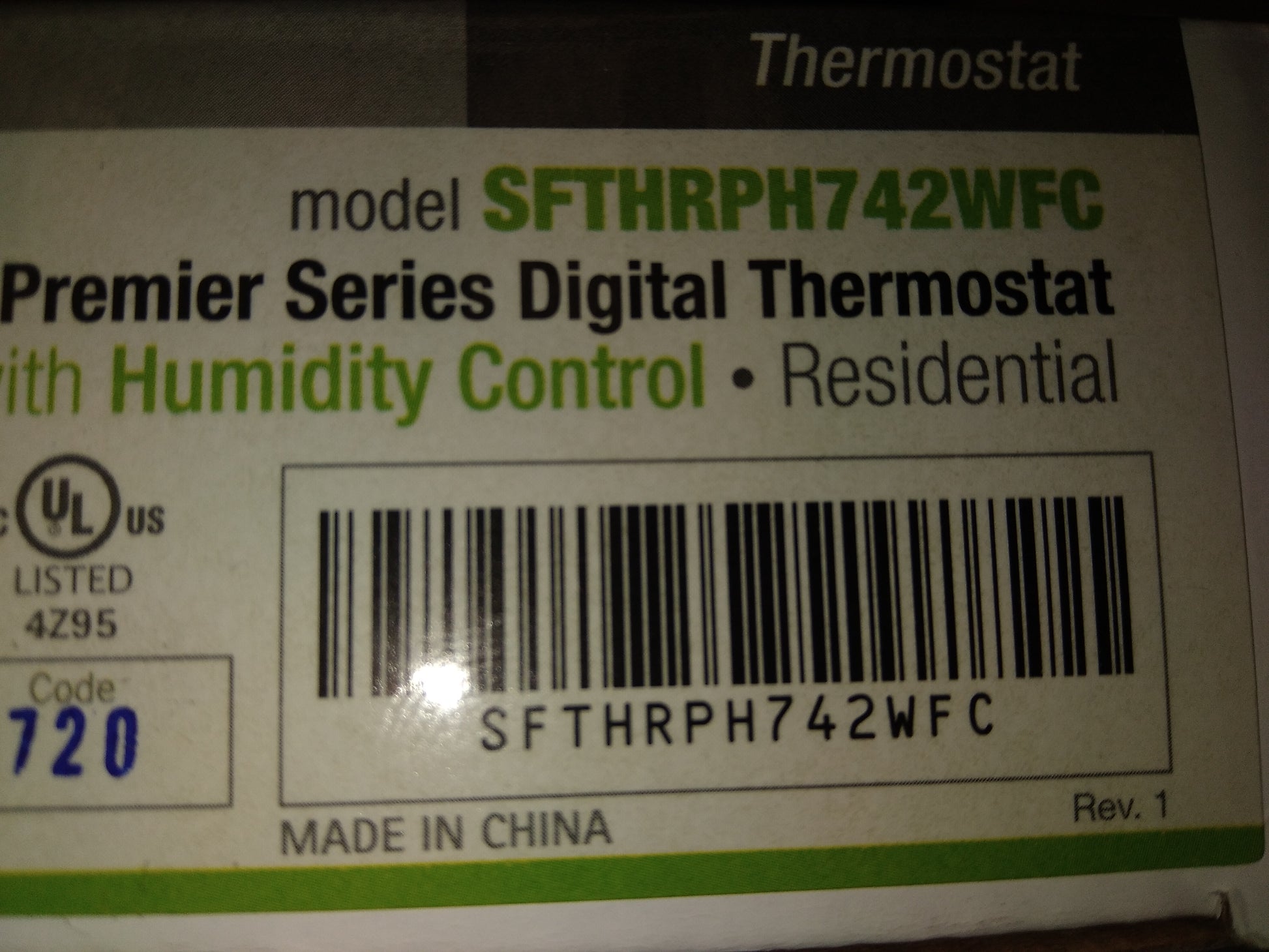 PREMIER SERIES DIGITAL 4 HEAT/ 2 COOL THERMOSTAT WITH WIFI CAPABILITY