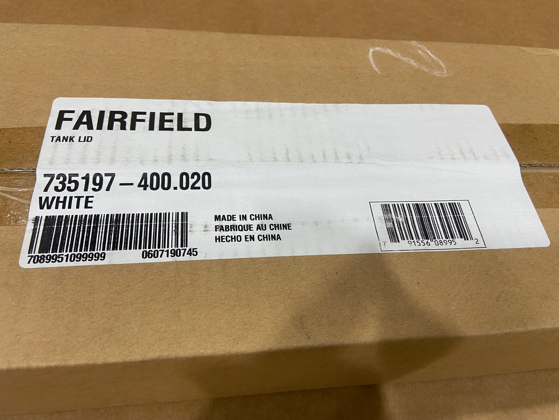 FAIRFIELD TANK LID