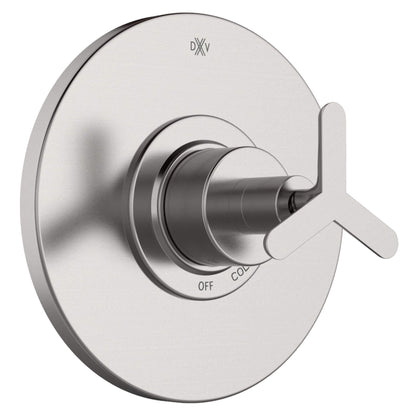 "PERCY" BRUSHED NICKLE PRESSURE BALANCE SHOWER VALVE TRIM/W TRI-SPOKE HANDLE