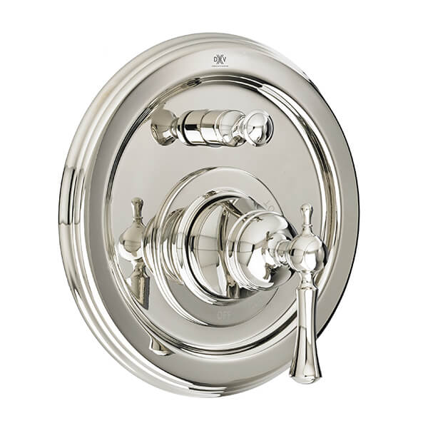 "RANDALL" PLATINUM NICKEL PRESSURE BALANCED TUB/SHOWER VALVE TRIM/W LEVER HANDLE