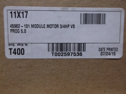 3/4HP ECM MOTOR MODULE VS PROGRAMMED 5.0, 208-230/60/1, RPM:0-1200/VARIABLE SPEED