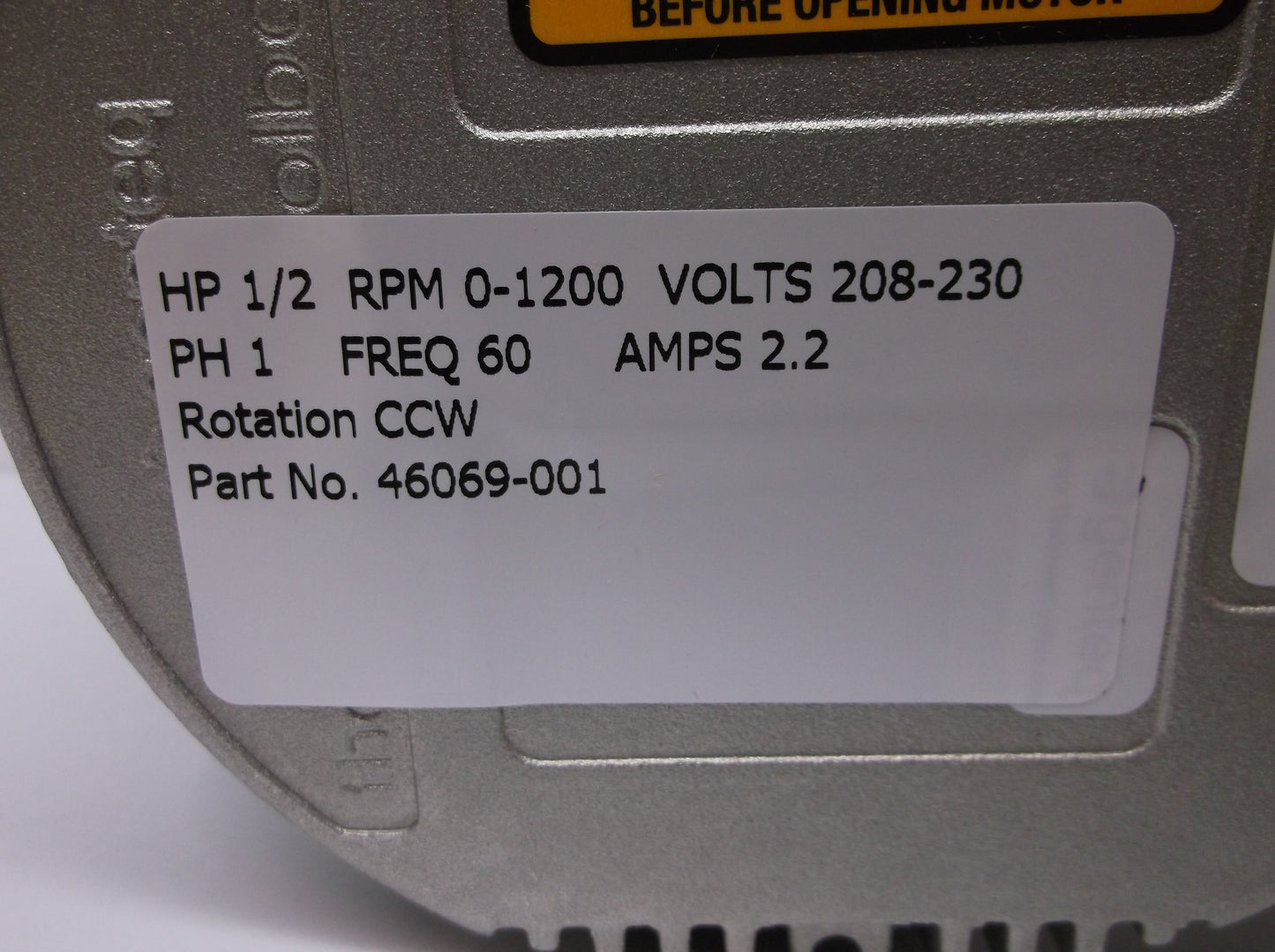 1/2HP ECM MOTOR MODULE VS PROGRAMMED 5.0   208-230/60/1   RPM:0-1200/VARIABLE SPEED