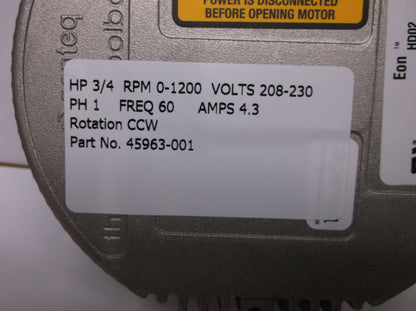 3/4HP ECM MOTOR MODULE  PROGRAMMED VS 5.0   208-230/60/1   RPM:0-1200/VARIABLE SPEED