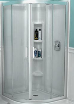 AXIS CORNER CURVED SHOWER DOOR ONLY, SILVER