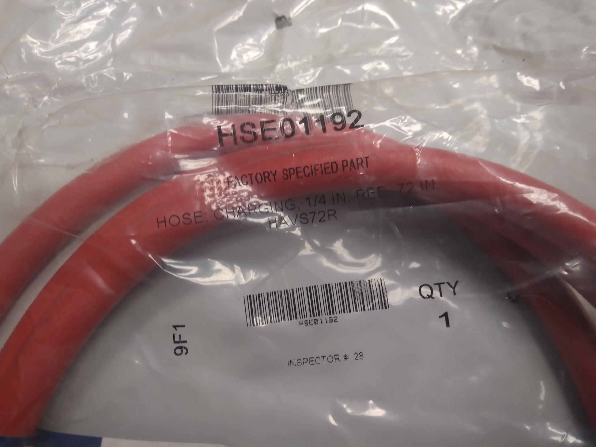 72" RED "PLUS II" 1/4" CHARGE HOSE