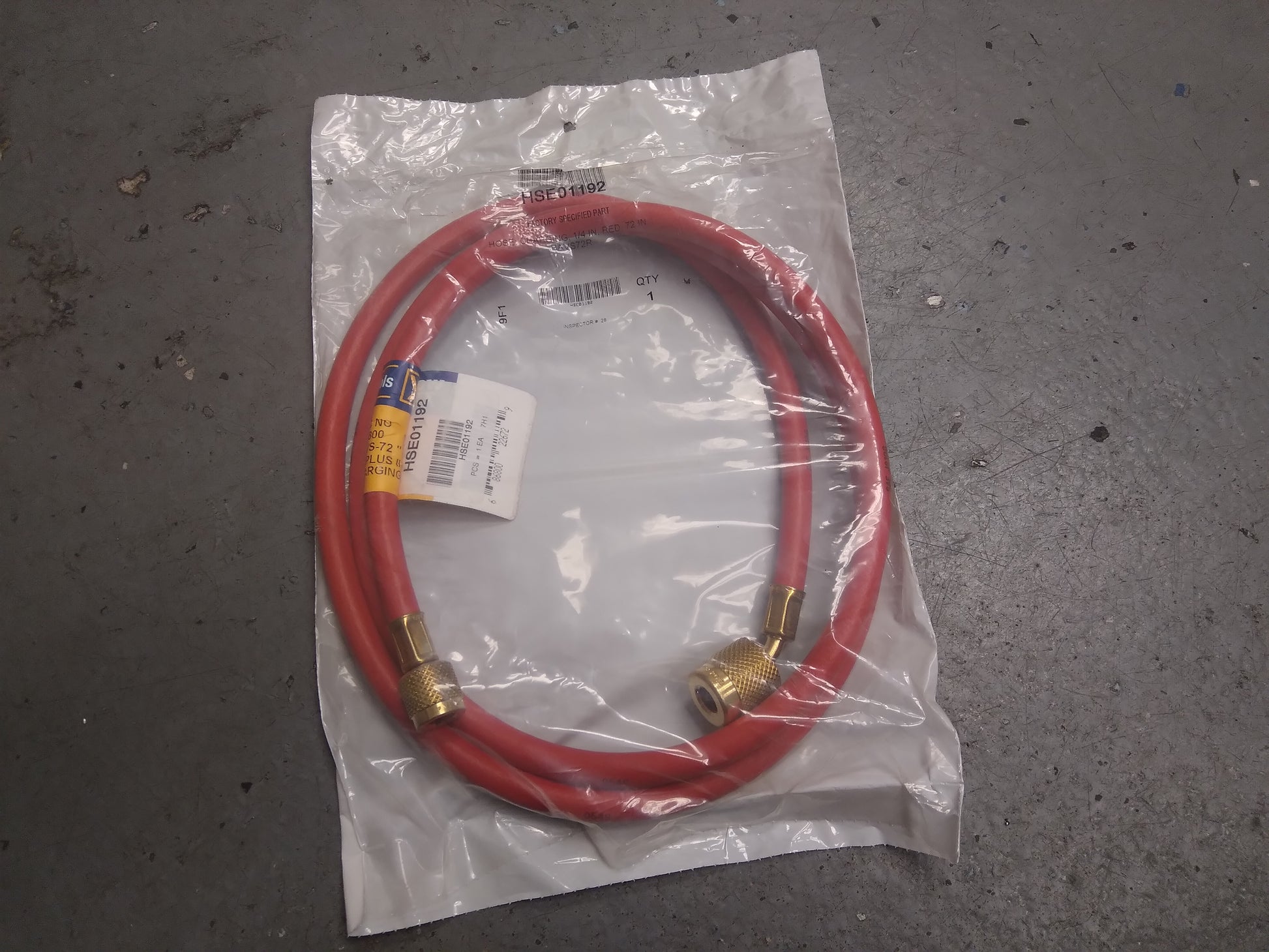 72" RED "PLUS II" 1/4" CHARGE HOSE