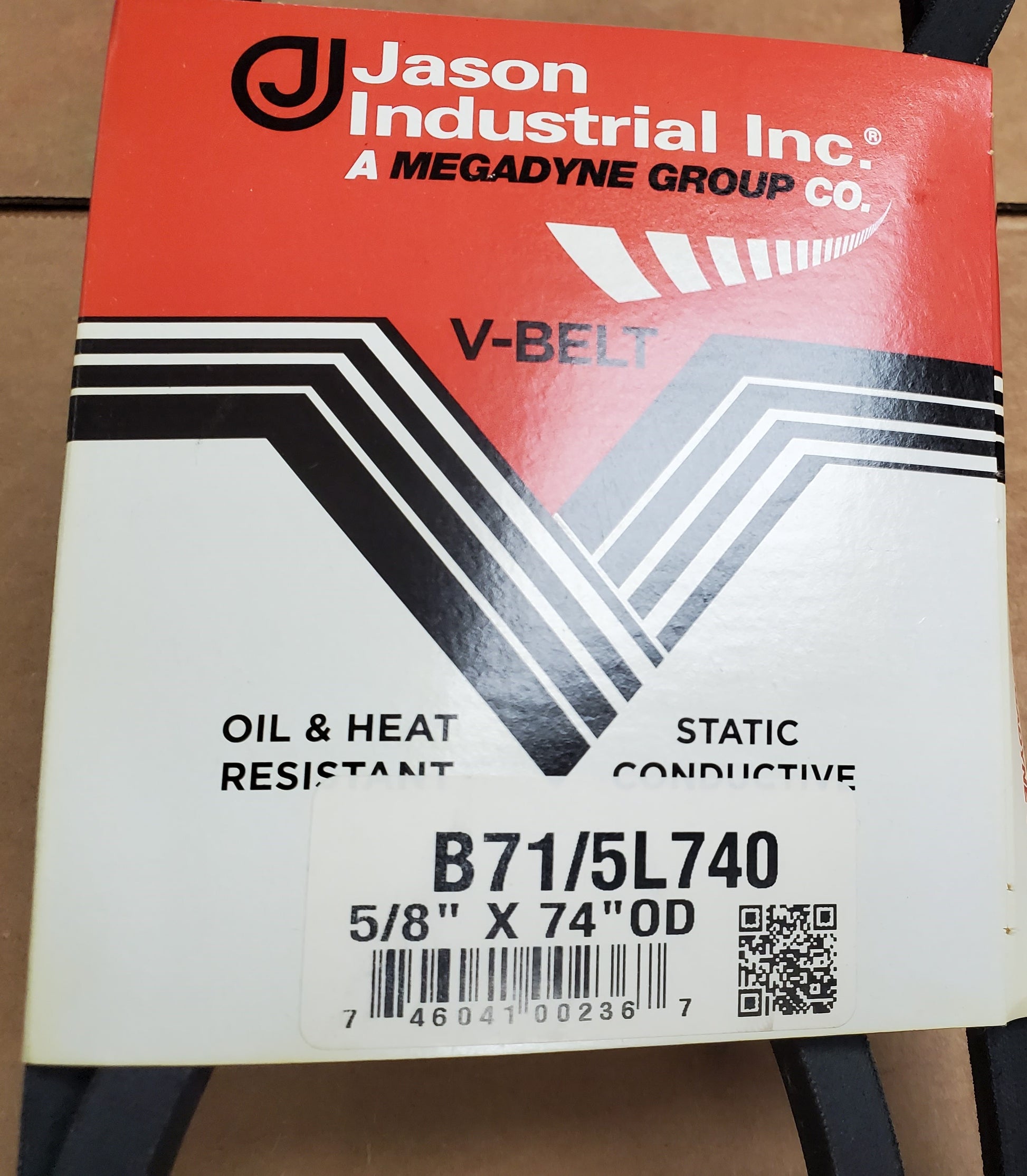 5/8 X 74" OD V-BELT