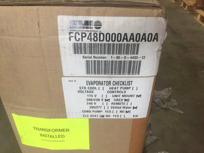 4 TON AC/HP WALL MOUNT WATER CHILLED FANCOIL 208-230/60/1 R-22