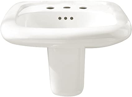 MURRO WALL-HUNG 3 HOLE BATHROOM SINK/LESS SHROUD