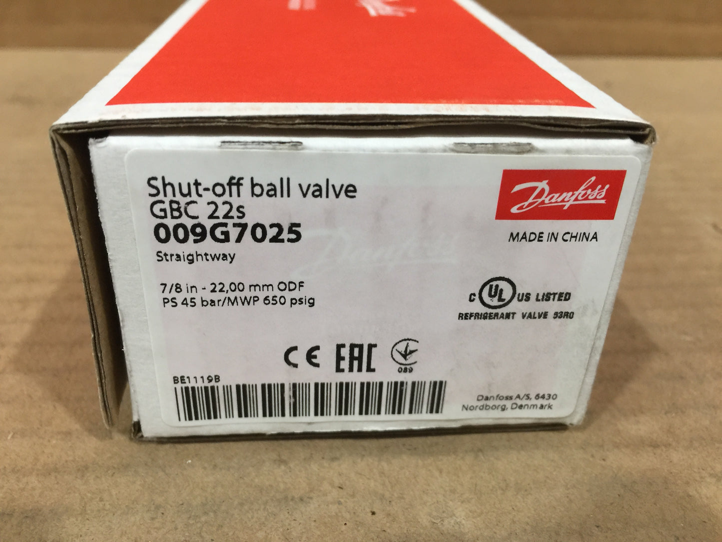 7/8"-22.00MM ODF SHUT-OFF BALL VALVE