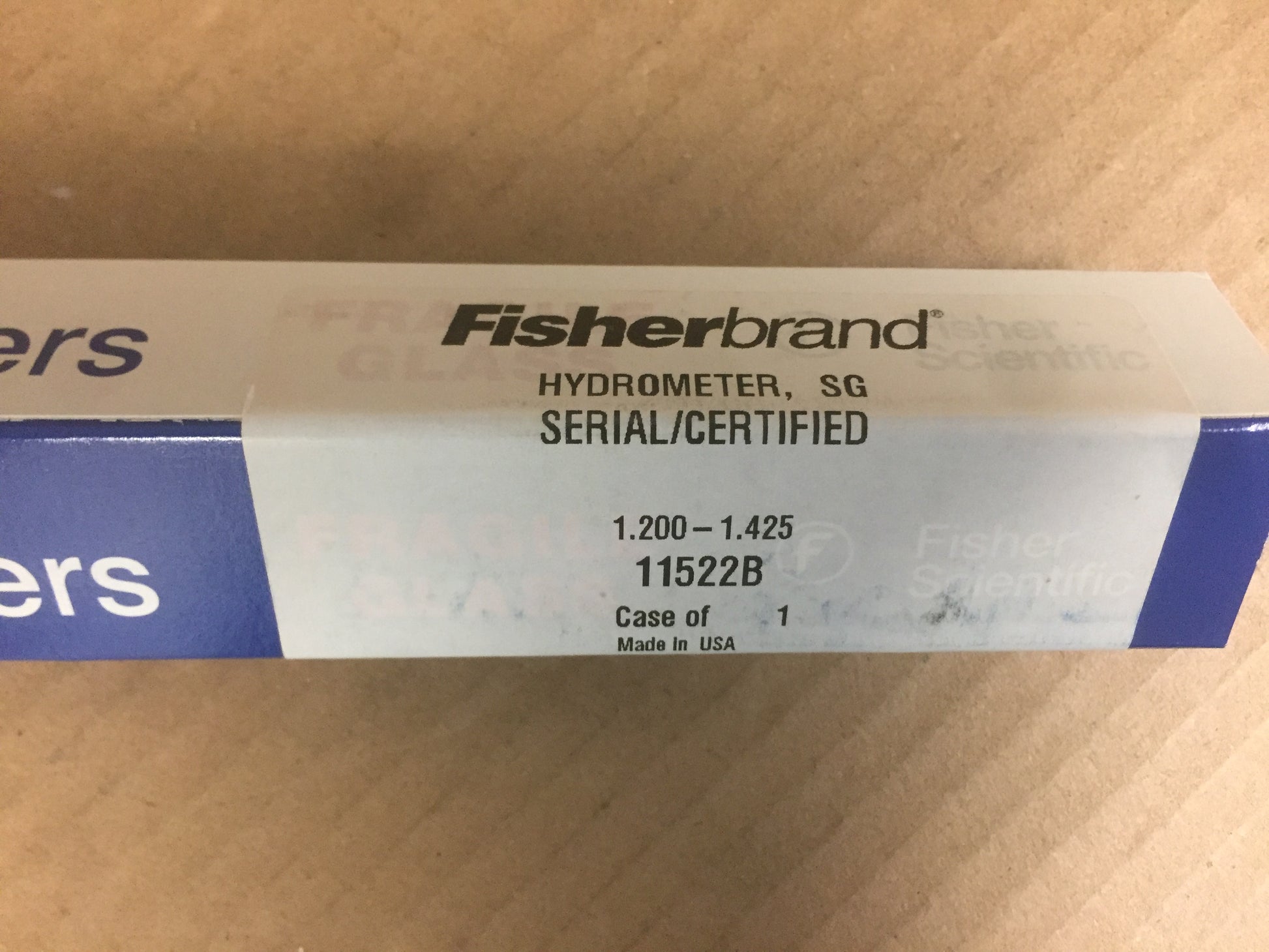 FISHERBARND HYDROMETER