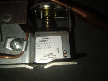 125 VA ACTUATED TEMPERATURE SWITCH