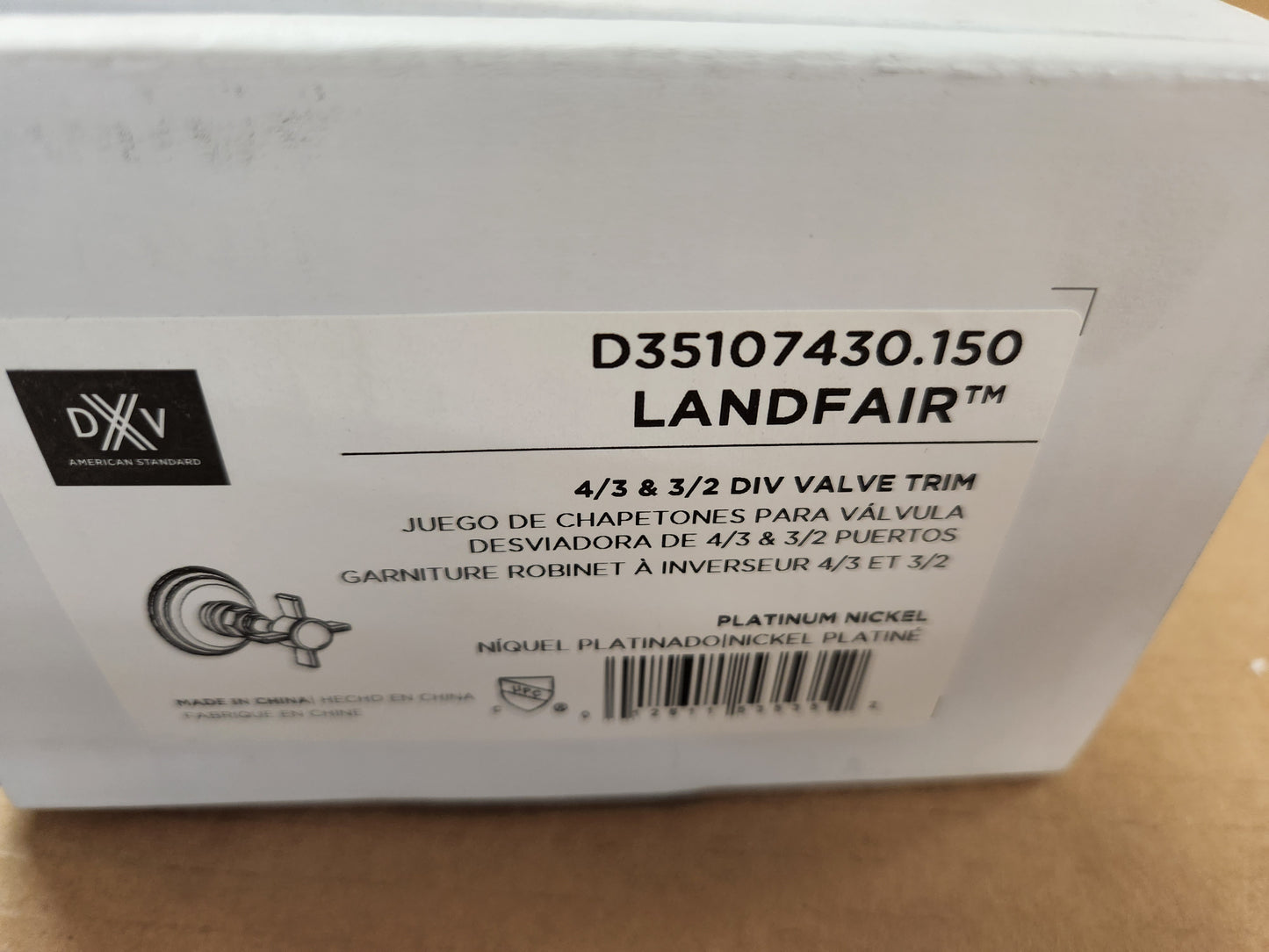 LANDFAIR PLATIUM NICKEL 4/3 & 3/2 DIV VALVE TRIM