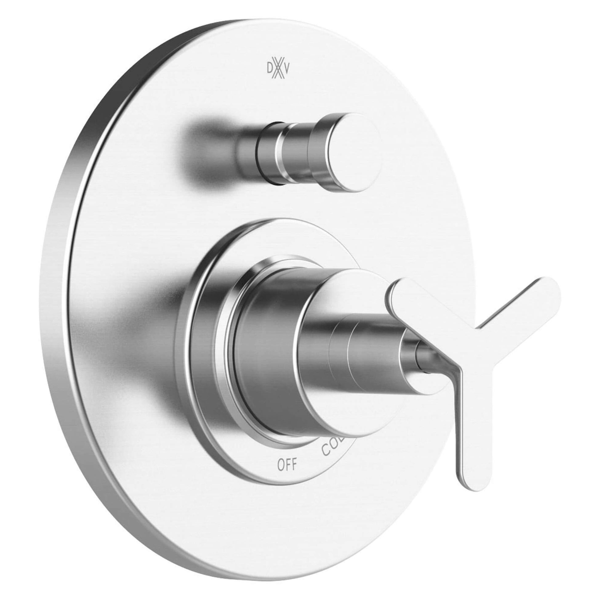 "PERCY" POLISHED CHROME PRESSURE BALANCE TUB/SHOWER VALVE TRIM WITH TRI-SPOKE HANDLE