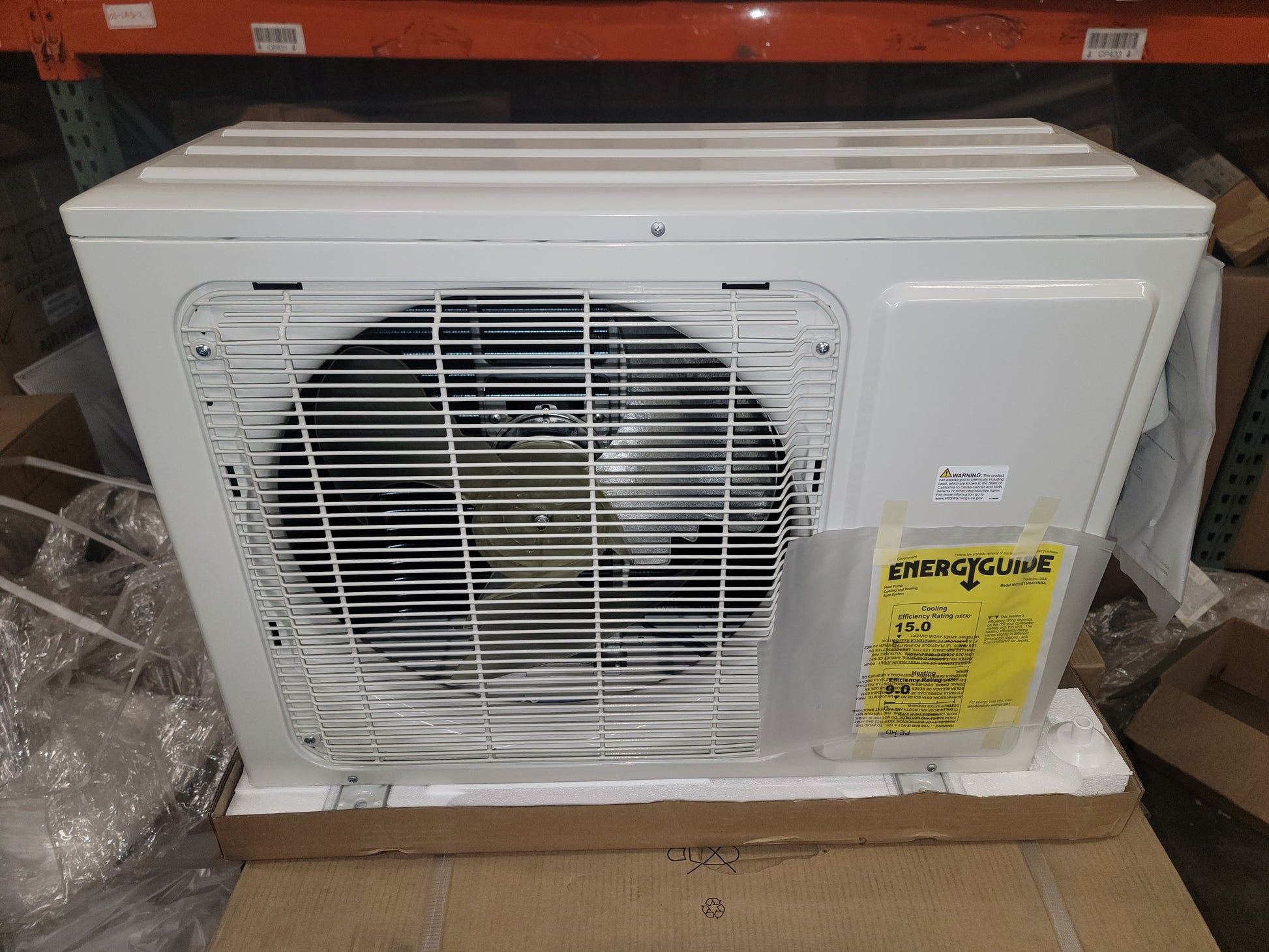 9,000 BTU SINGLE ZONE INVERTER OUTDOOR MINI-SPLIT HEAT PUMP UNIT, 15 SEER 208-230/60/1 R-410A