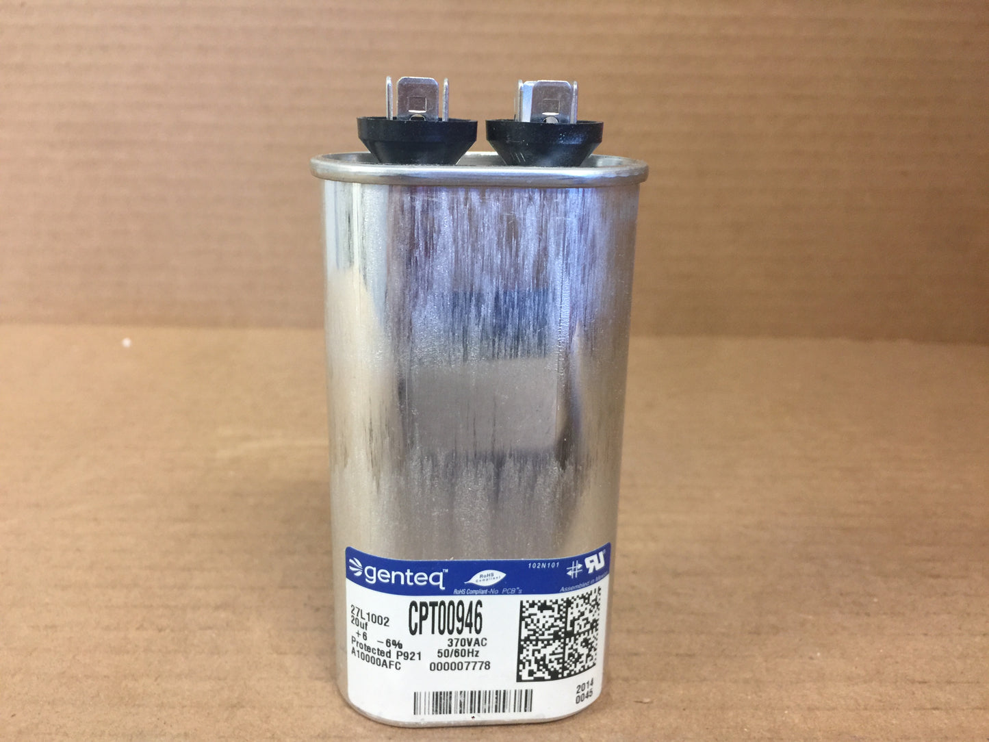 20 MFD X 370 VOLT OVAL RUN CAPACITOR