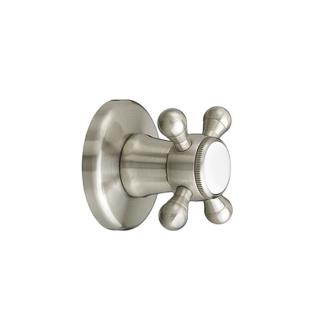 ASHBEE BRUSHED NICKEL WALL VALVE TRIM CROSS HANDLE