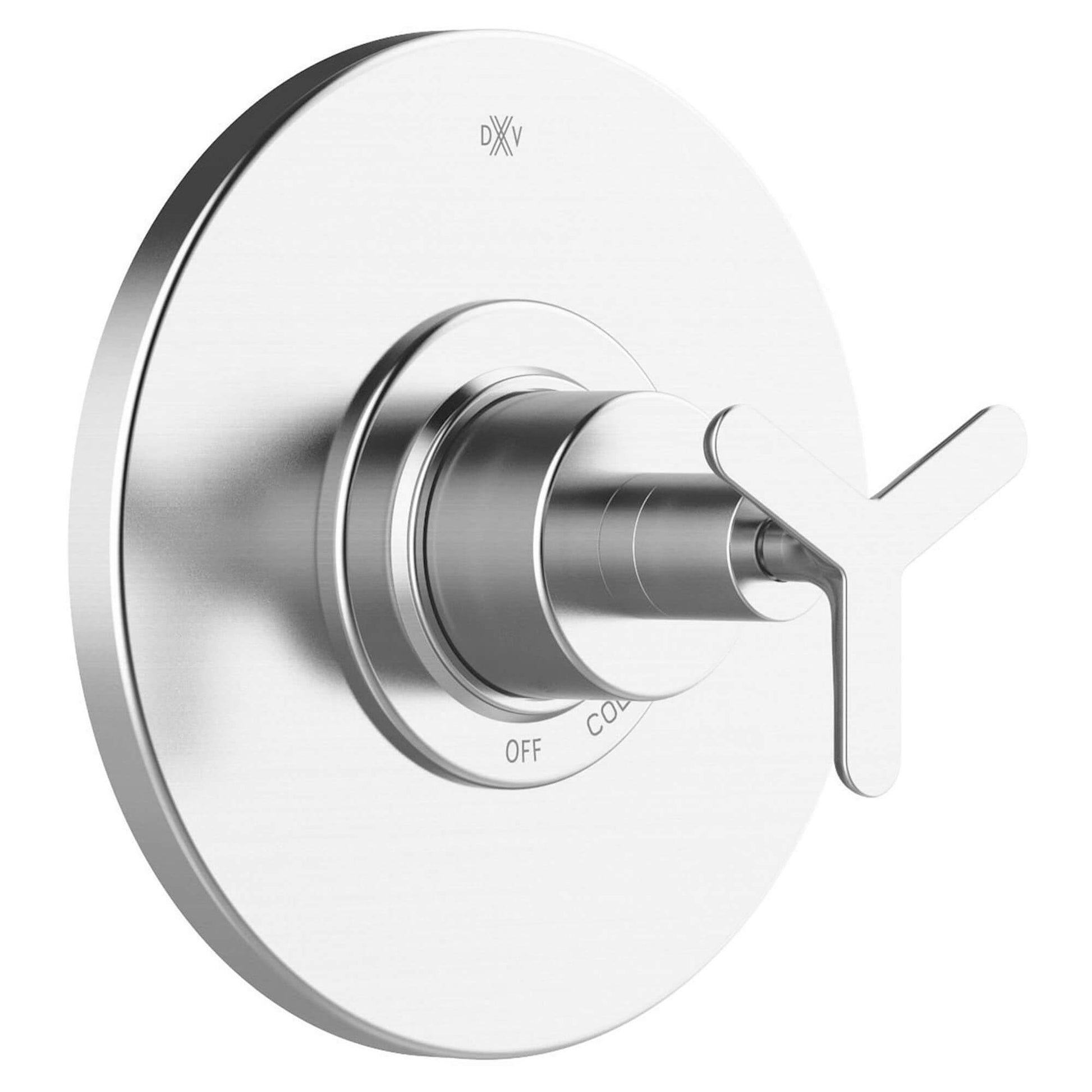 PERCY POLISHED CHROME PRESSURE BALANCE SHOWER VALVE TRIM WITH TRI SPOKE HANDLE