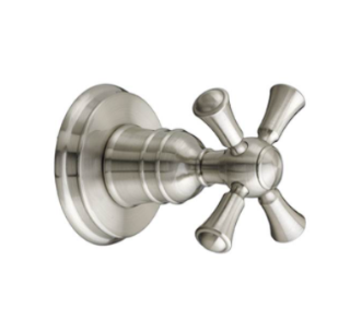 RANDALL BRUSHED NICKEL WALL VALVE TRIM CROSS HANDLE