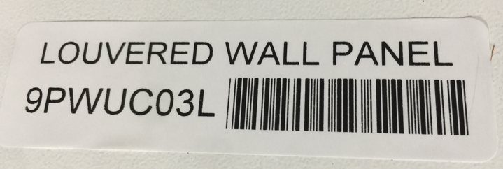 49"H X 24"W X 1/2"D LOUVERED WALL PANEL