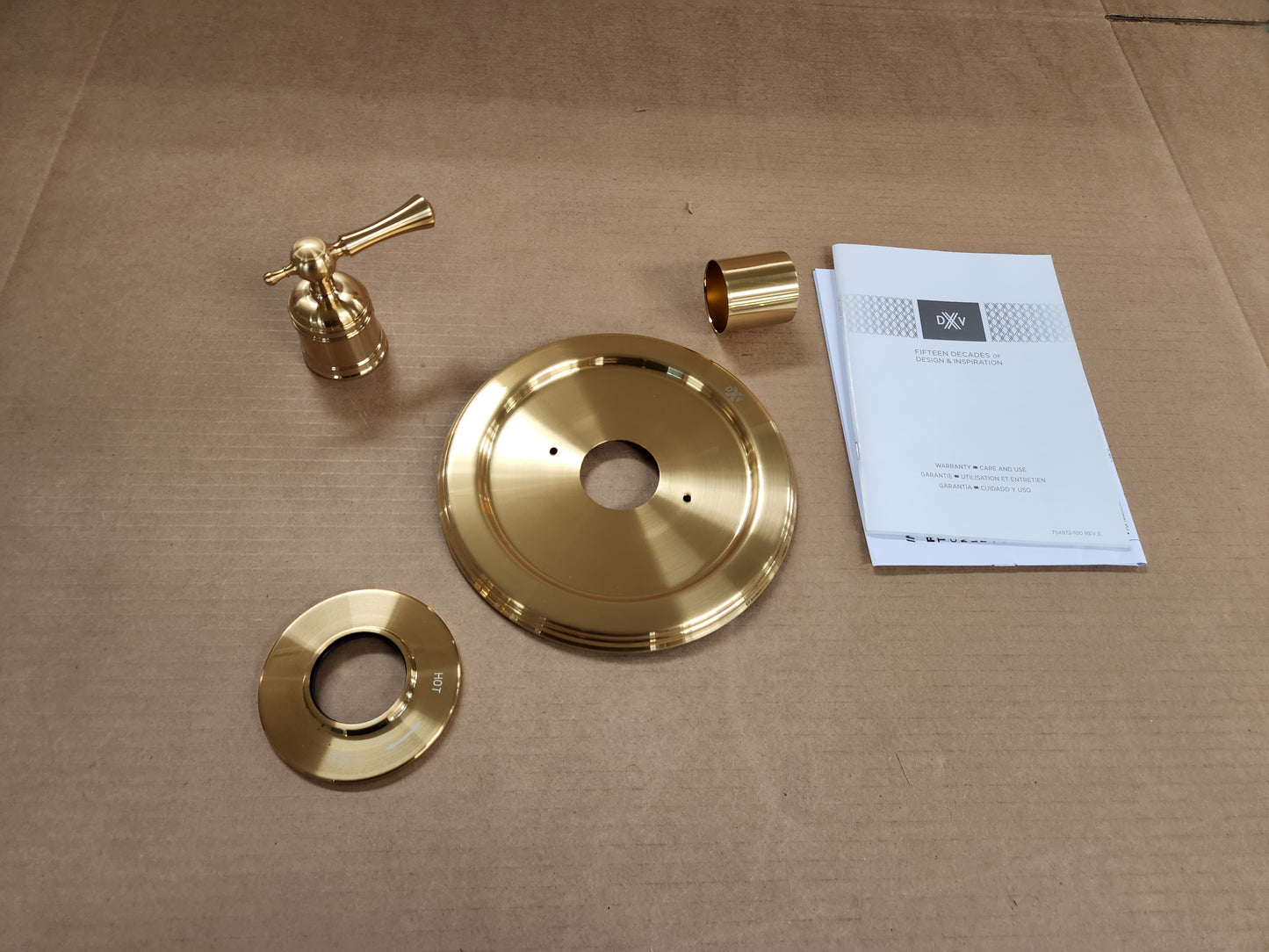 RANDALL SATIN BRASS THERMO VALVE TRIM LEVER HANDLE