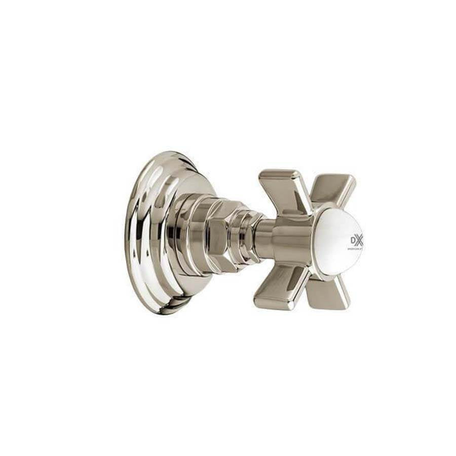 LANDFAIR BRUSHED NICKEL WALL VALVE TRIM CROSS HANDLE