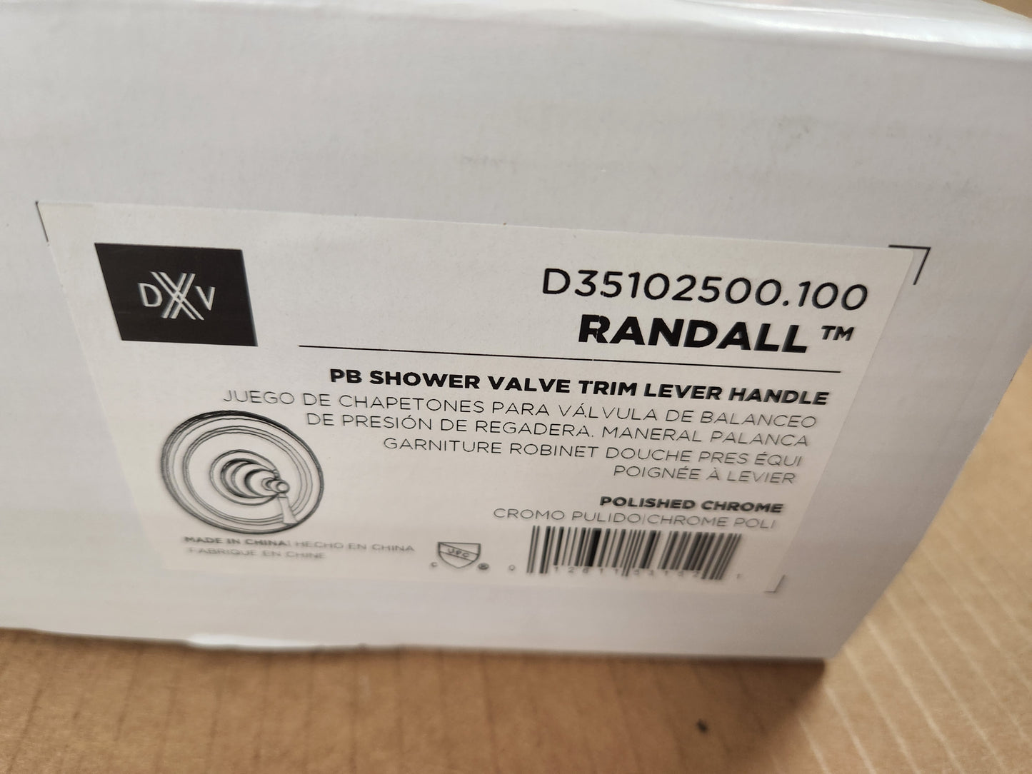 RANDALL POLISHED CHROME PB SHOWER VALVE TRIM LEVER HANDLE