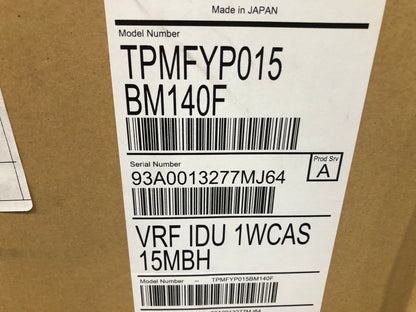 15,000 BTU AC/HP HEAT PUMP DUCTED CONCEALED MINI-SPLIT INDOOR UNIT, 208/230-60-1, R410A