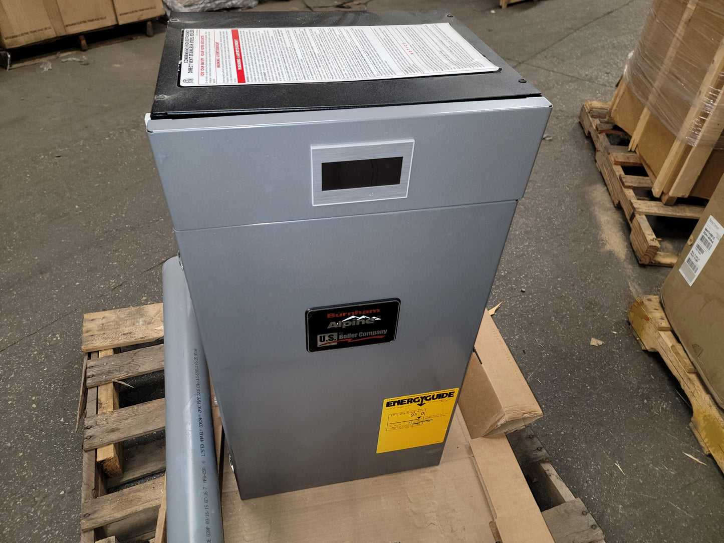 105,000 BTU "ALPINE SERIES" STAINLESS STEEL CONDENSING HIGH EFFICIENCY DIRECT VENT NATURAL GAS HOT WATER FLOOR MOUNT BOILER/W SAGE 2.2 BOILER CONTROL SYSTEM 95% 120/60/1