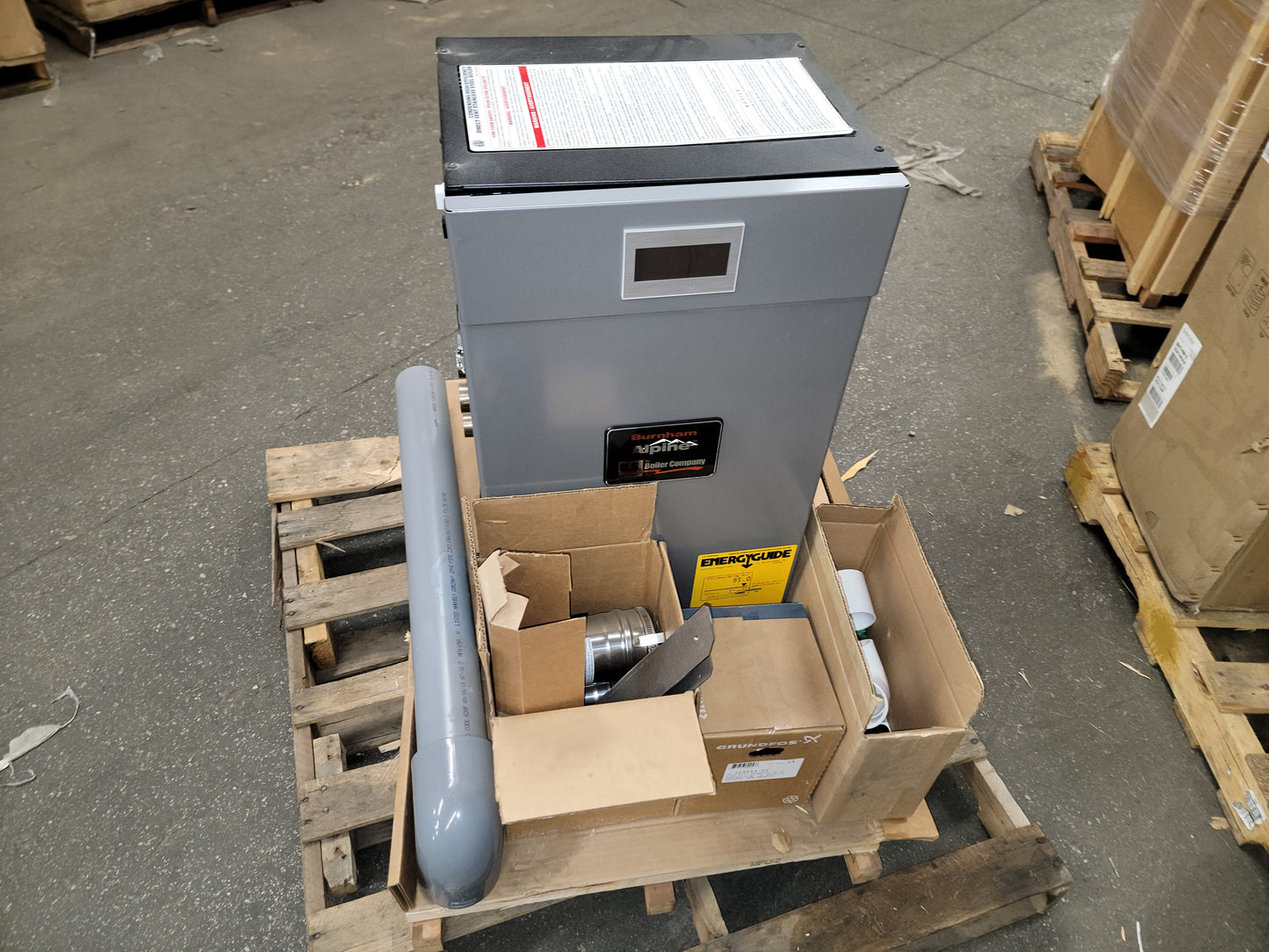 105,000 BTU "ALPINE SERIES" STAINLESS STEEL CONDENSING HIGH EFFICIENCY DIRECT VENT NATURAL GAS HOT WATER FLOOR MOUNT BOILER/W SAGE 2.2 BOILER CONTROL SYSTEM 95% 120/60/1