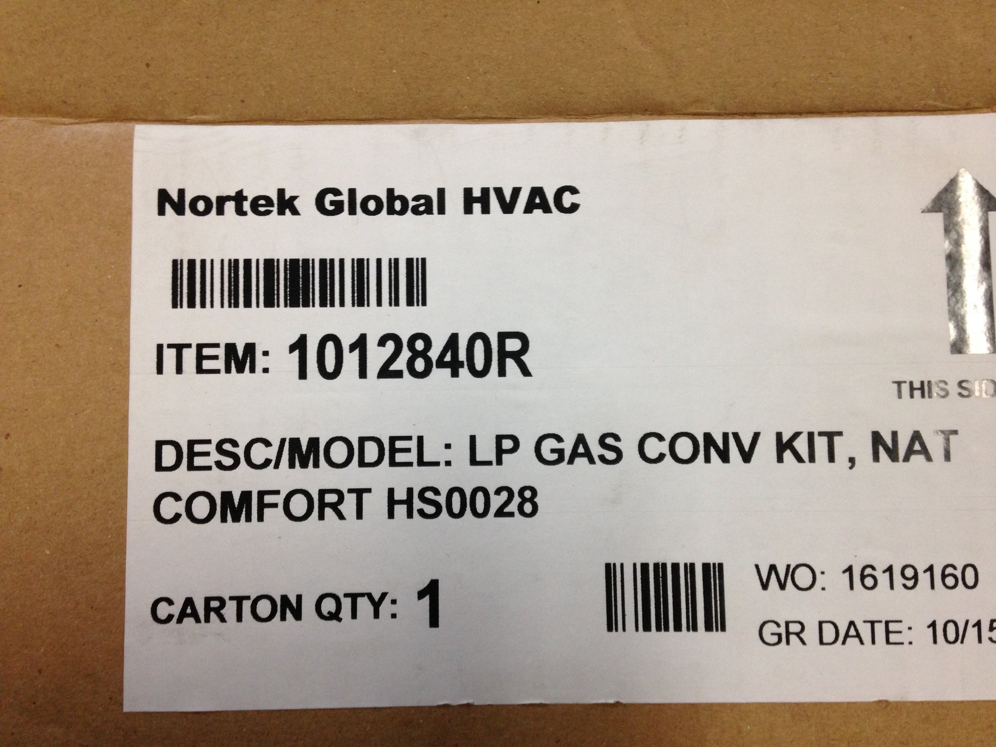 LP GAS CONVERSION KIT, NATURAL GAS TO PROPANE