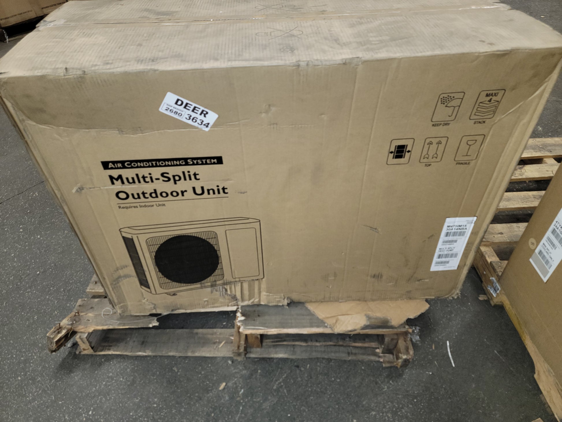 30,000 BTU MULTI-ZONE INVERTER OUTDOOR MINI-SPLIT HEAT PUMP UNIT, 15 SEER 208-230/60/1 R-410A