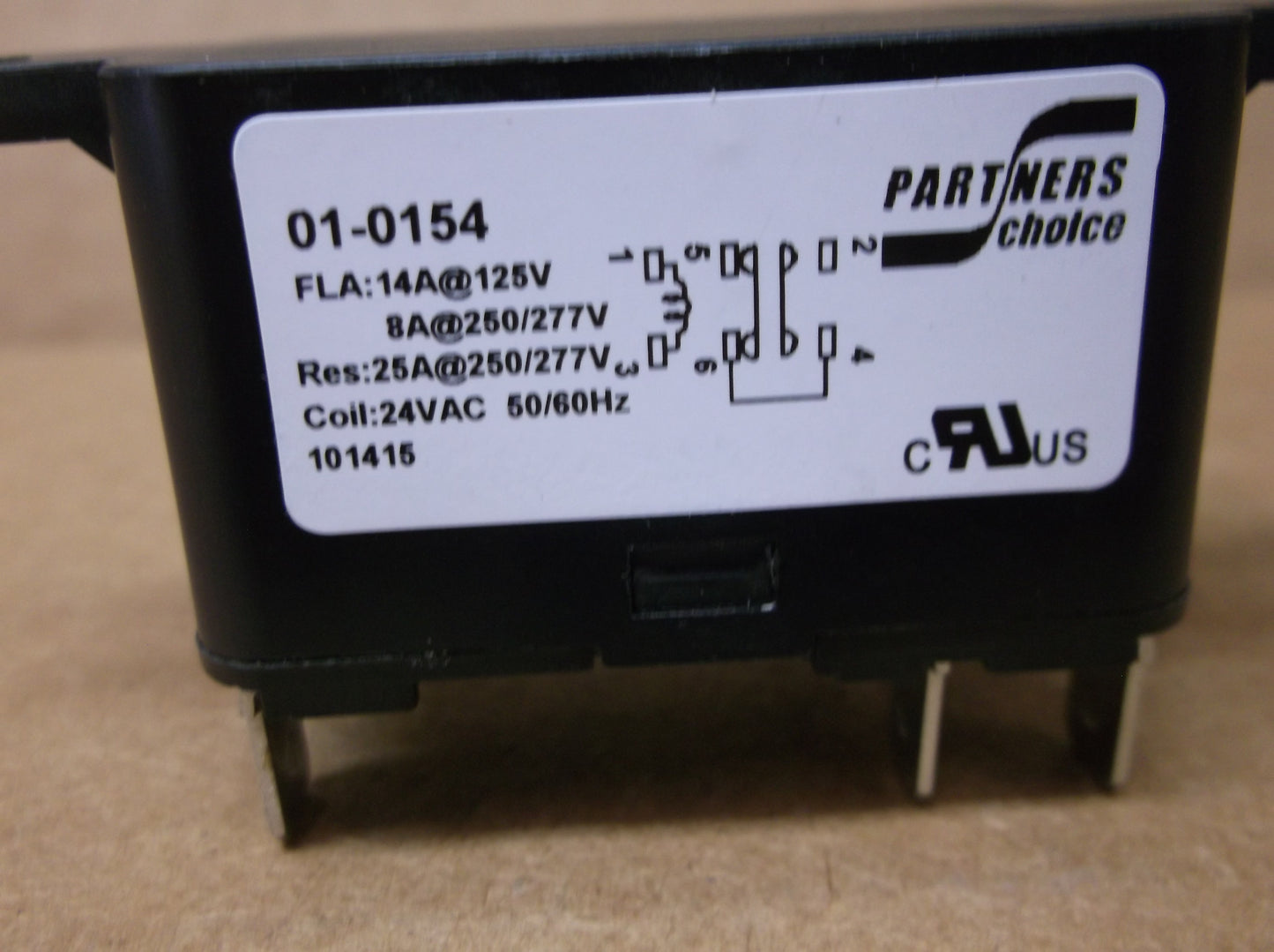 GENERAL PURPOSE RELAY  FLA:14A @ 125V,8A @ 250/277V,RES:25A @ 205/277V,COIL:24VAC, 50/60 HERTZ, 6-TERMINALS