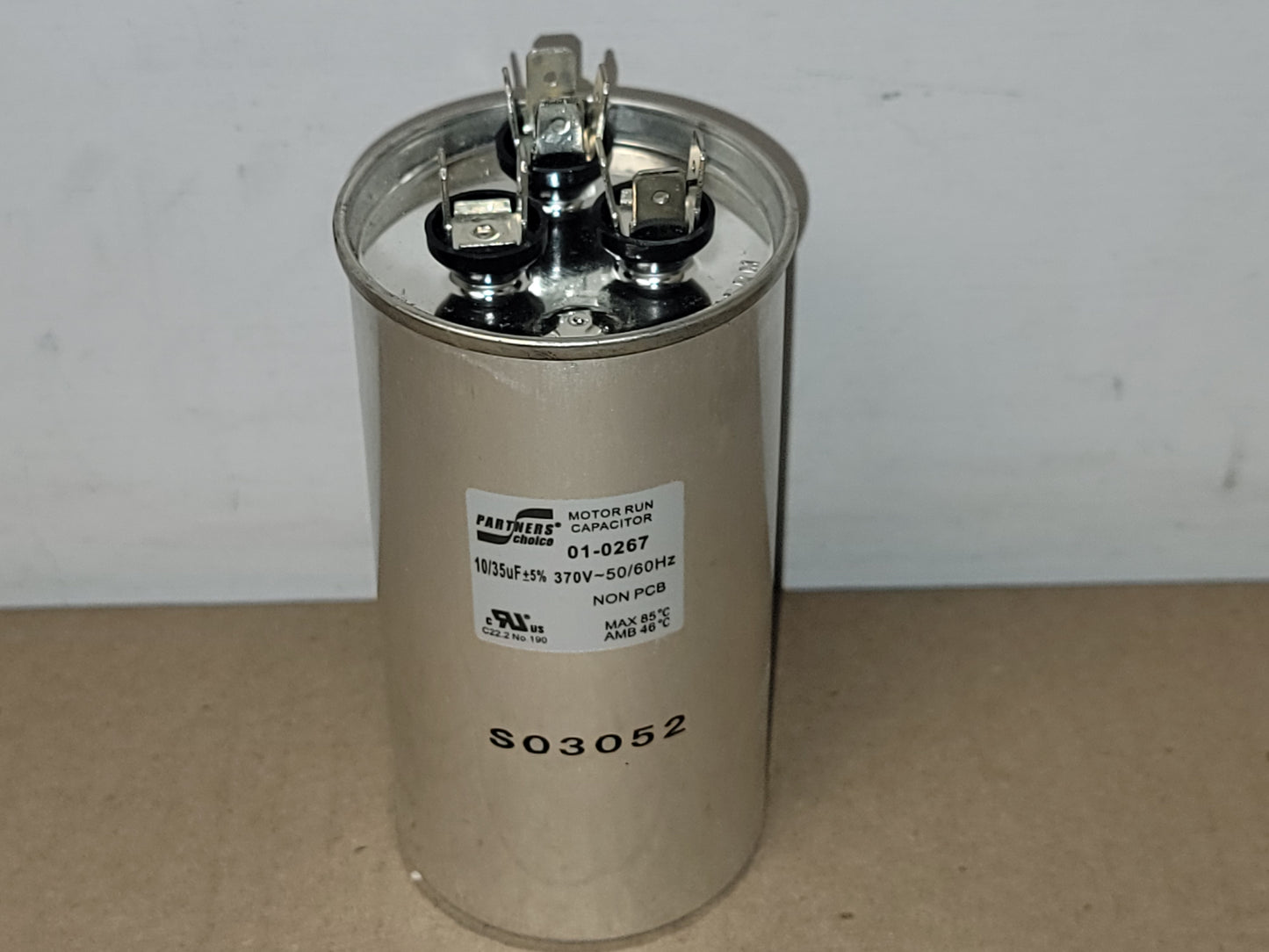 35 + 10uF X 370V ROUND DUAL RUN CAPACITOR, 50-60