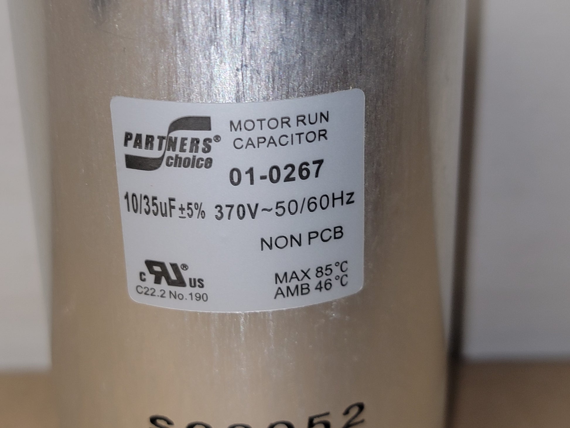 35 + 10uF X 370V ROUND DUAL RUN CAPACITOR, 50-60