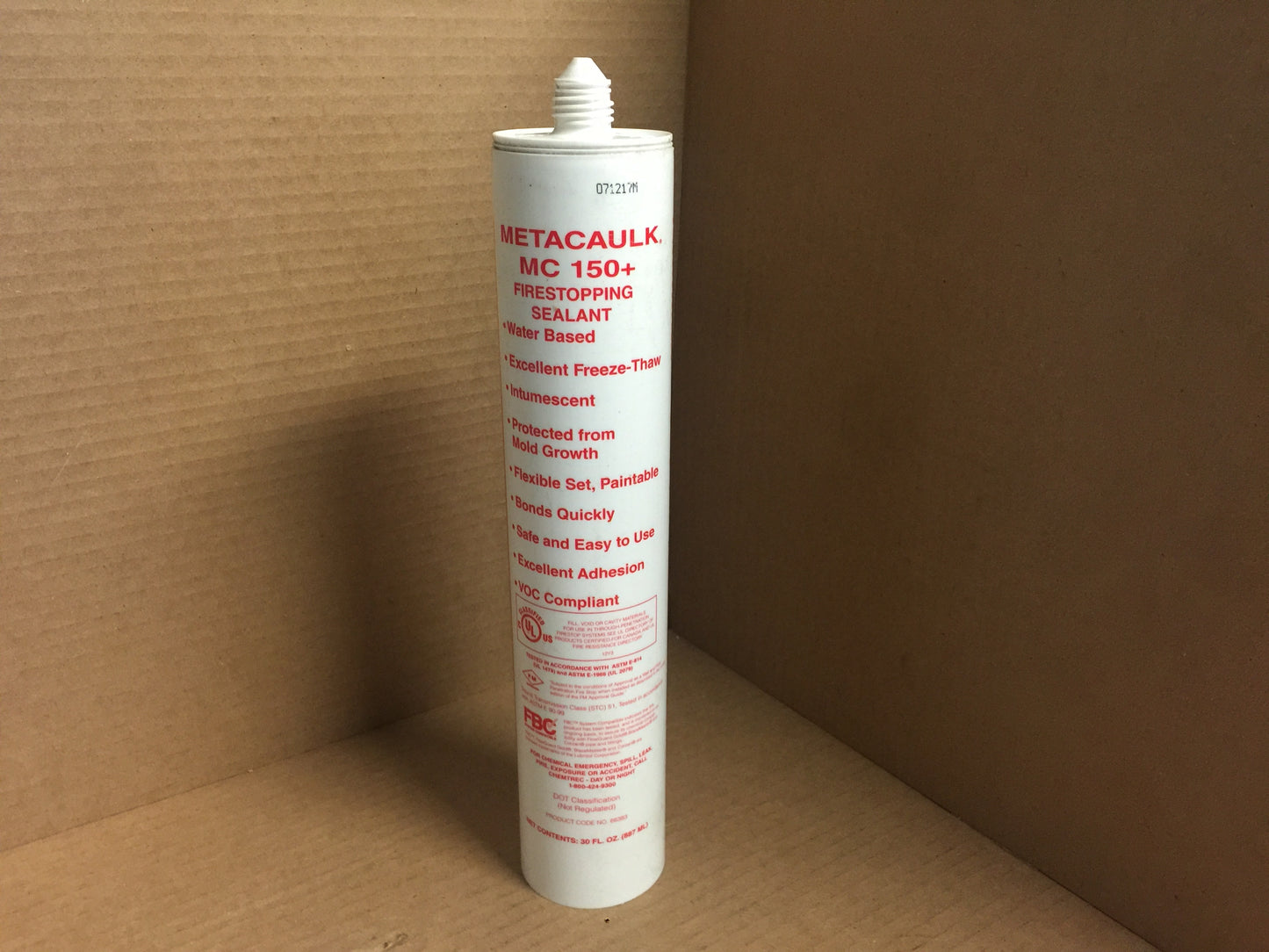 METACAULK MC 150+; FIRESTOPPING SEALANT, 30OZ