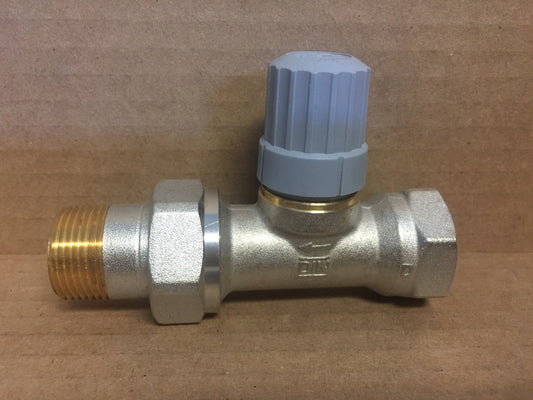 VALVE;  3/4" STRAIGHT THERMOSTATIC RADIATOR VALVE