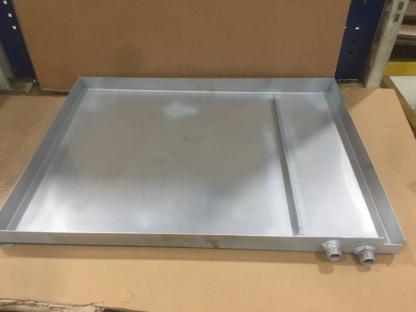 HORIZONTAL LEFT STAINLESS STEEL DRAIN PAN