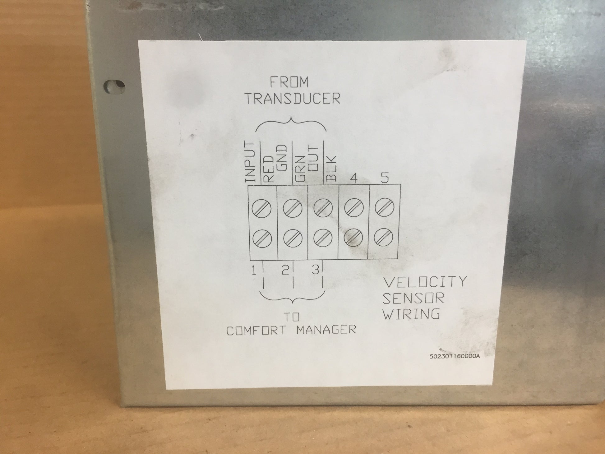 VELOCITY ASSEMBLY SENSOR