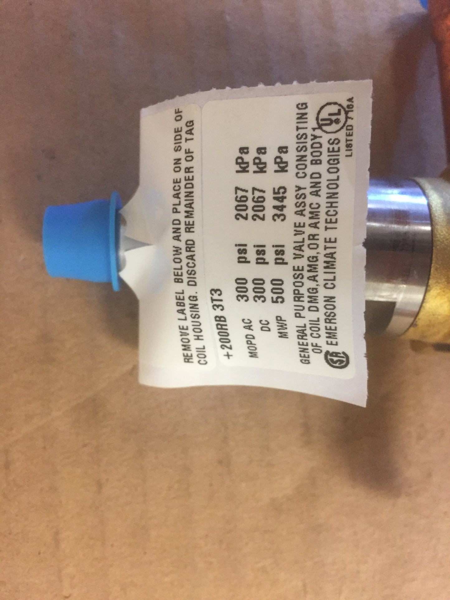 3/8" SWEAT SOLENOID VALVE LESS COIL