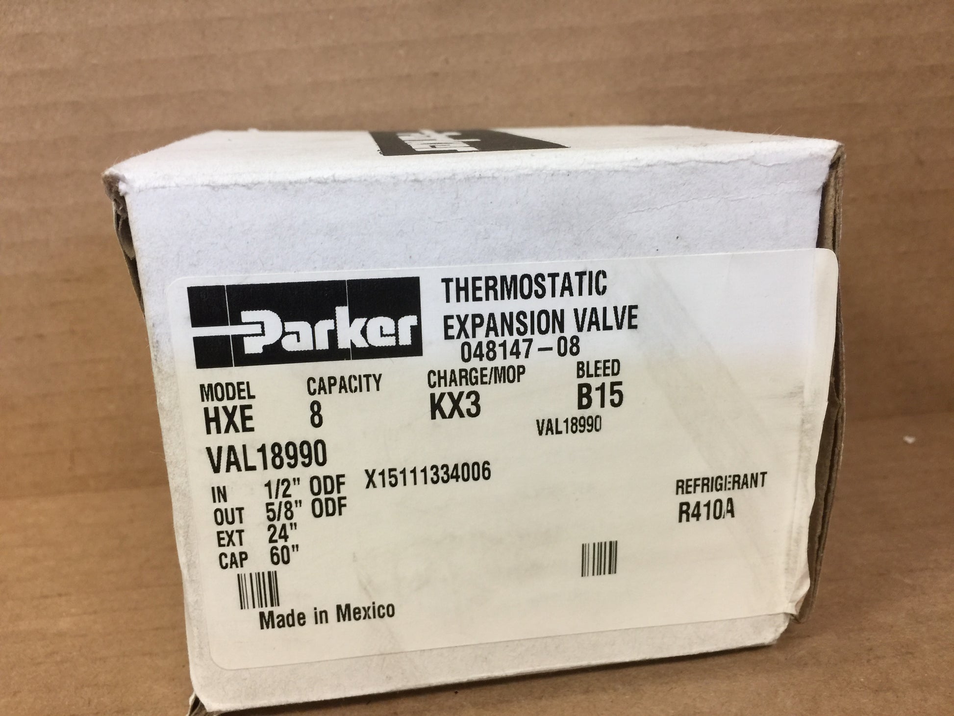 8 TON THERMOSTATIC EXPANSION VALVE; R-410A